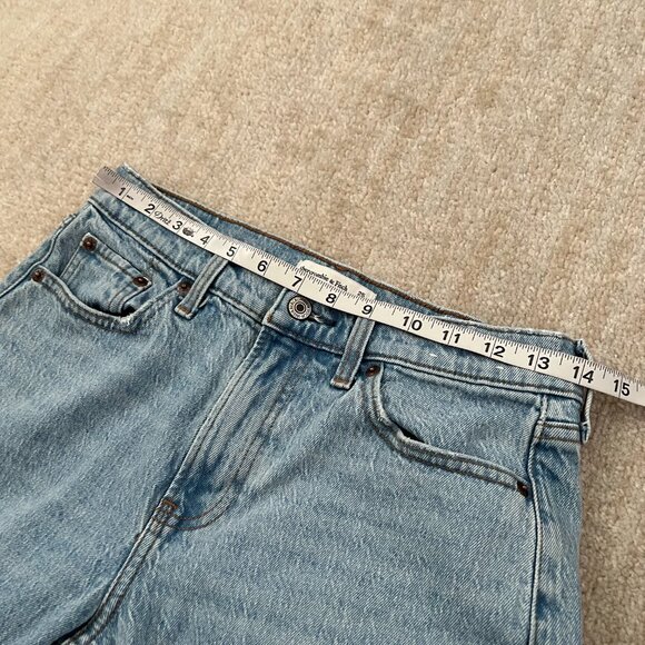 Abercrombie & Fitch Low Rise Baggy Blue Jeans 25/0 Short - Picture 8 of 10